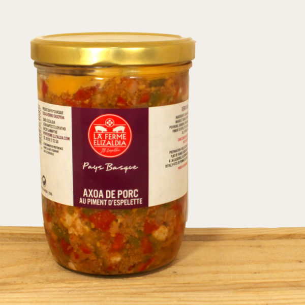 Axoa de porc au piment d'Espelette Elizaldia ferme Elizaldia