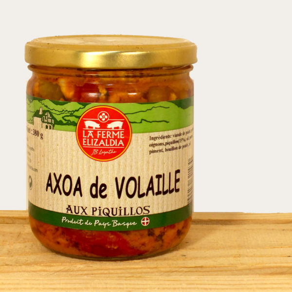 Axoa de volaille aux piquillos ferme Elizaldia