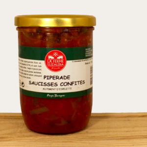 Piperade saucisses confites ferme Elizaldia