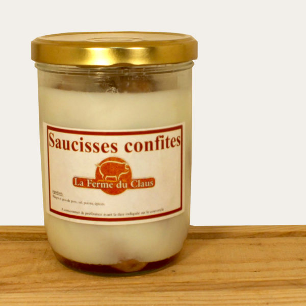 Saucisses confites Ferme du Claüs